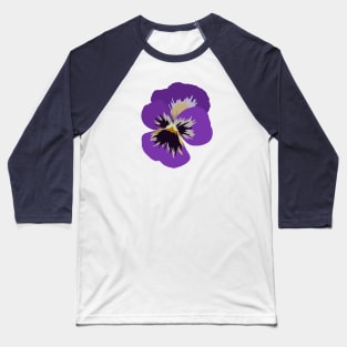 Pansy Flower Baseball T-Shirt